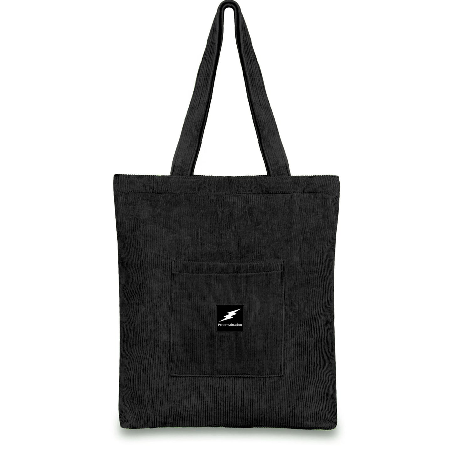 Black Corduroy Tote Bag