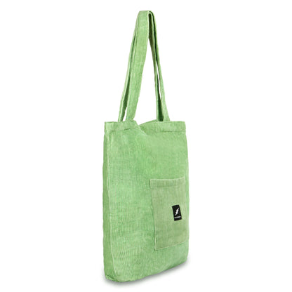 Green Corduroy Tote Bag