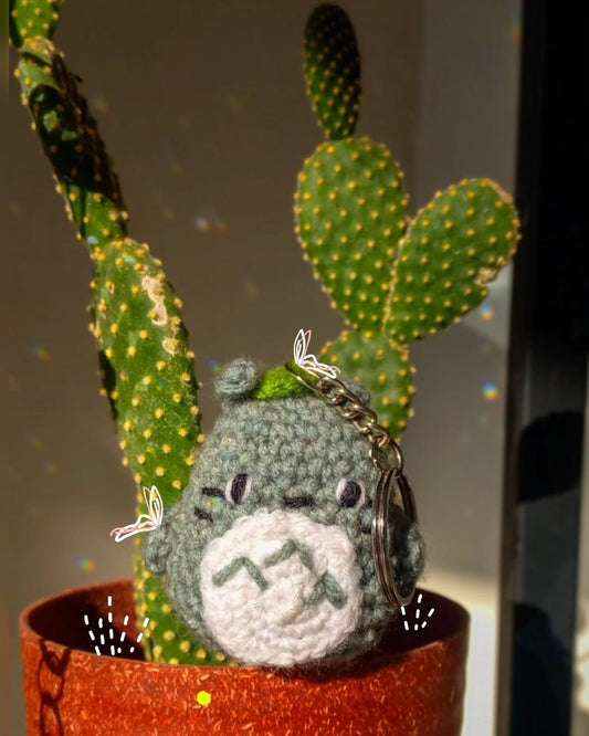 Totoro Crochet bag charm