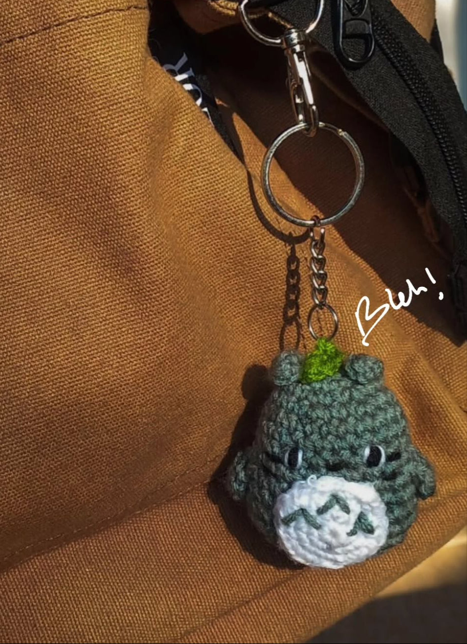 Totoro Crochet bag charm