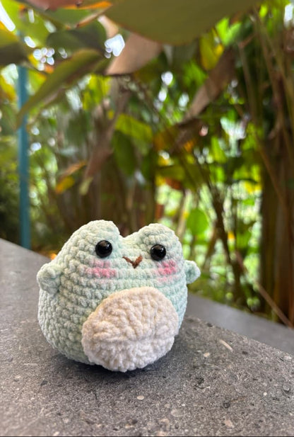 Cute frogy Crochet  Bag charm