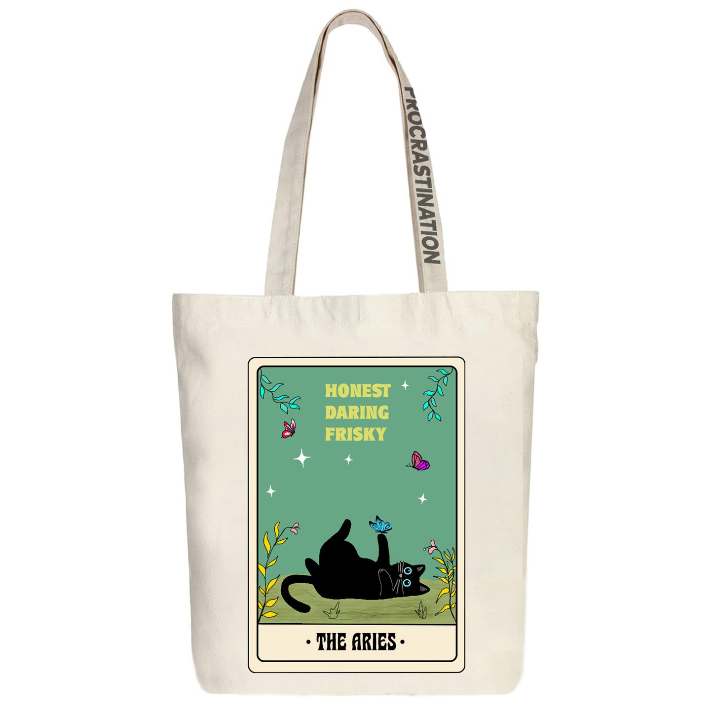 white aries tote bag