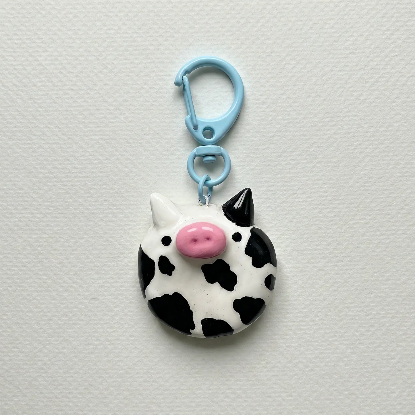 Moo Moo Worry Stone Keychain🐮
