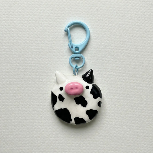 Moo Moo Worry Stone Keychain🐮