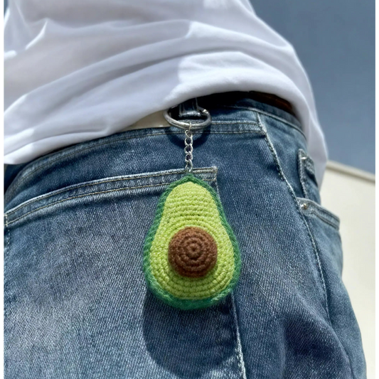 Avacado Crochet bag charm 🥑