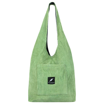 Green Corduroy Hobo Bag