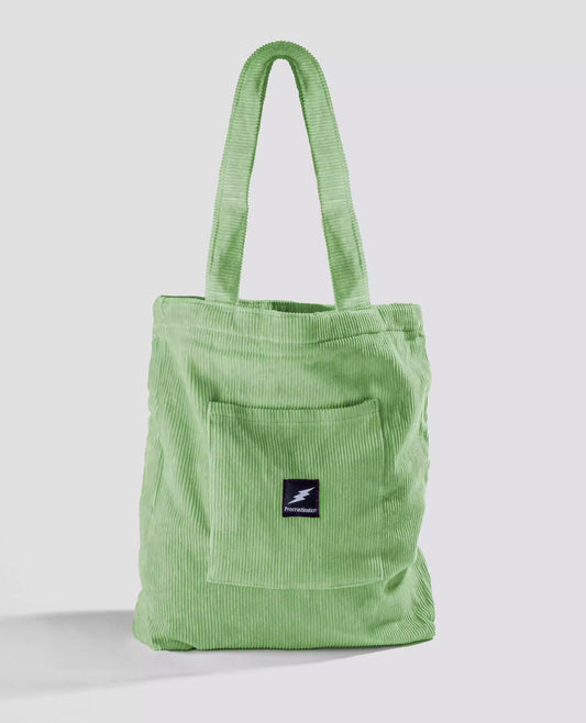 Green Corduroy Tote Bag