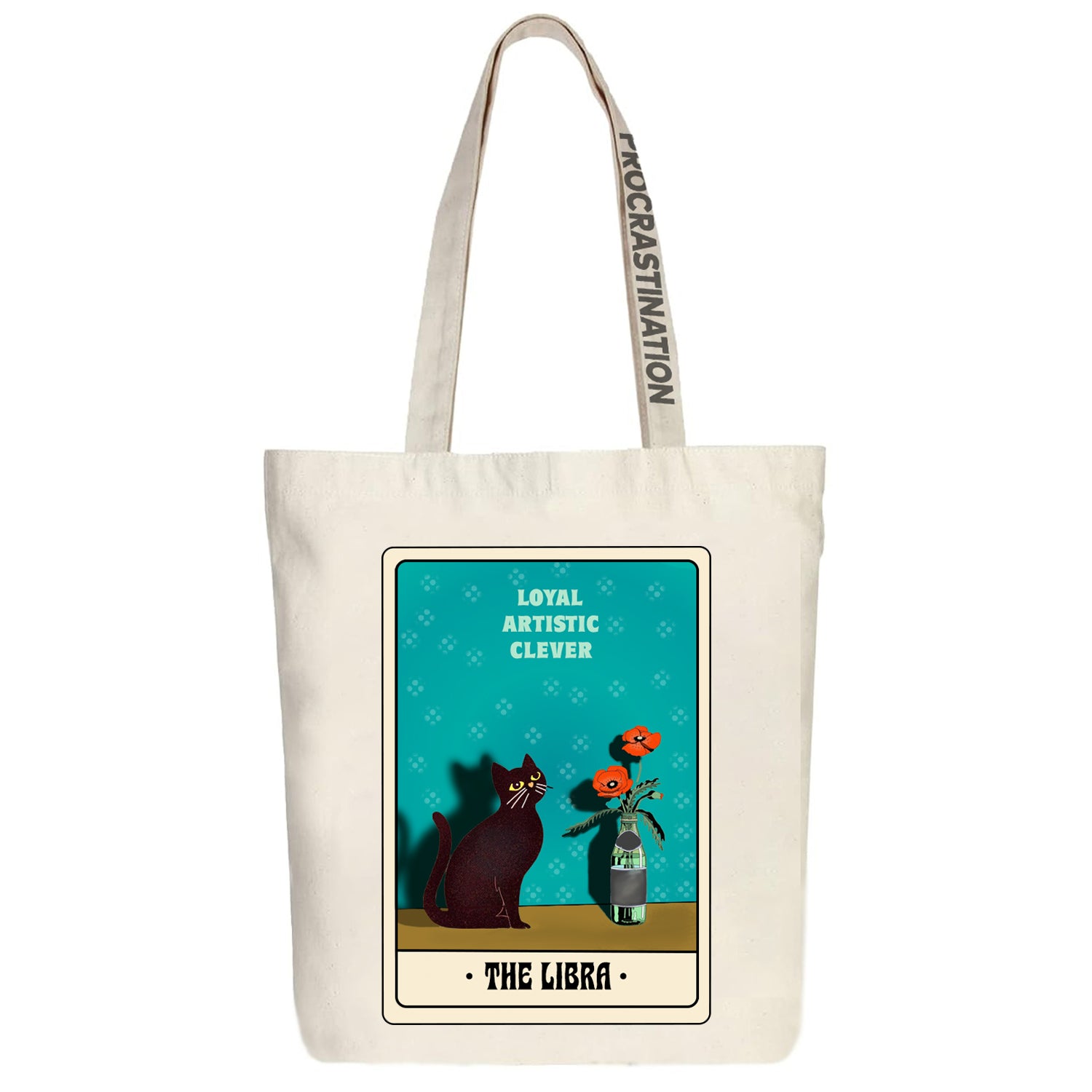 white libra tote bag