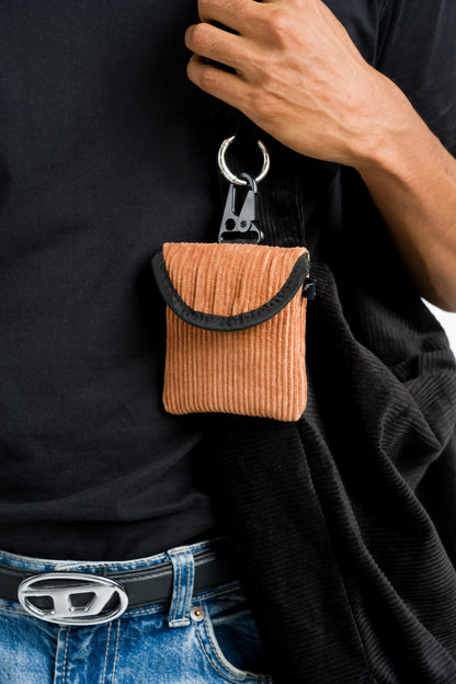 Corduroy Clip-On Earpod Pouch