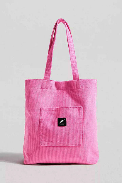 Corduroy Tote Bag Pink