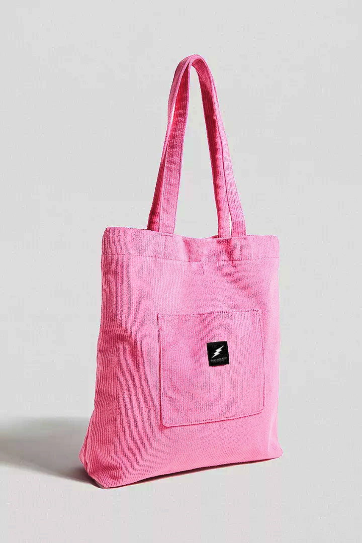 Corduroy Tote Bag Pink