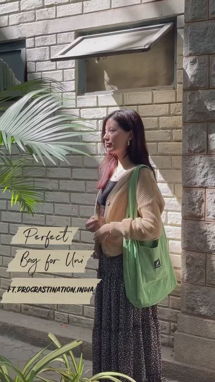 Matcha Green Corduroy Hobo Bag – Procrastination