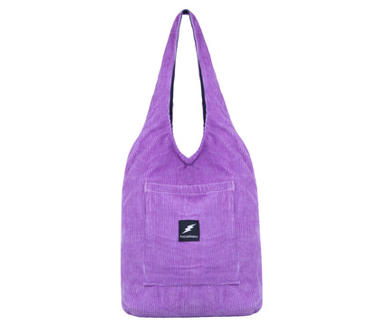 Purple Corduroy Hobo Bag