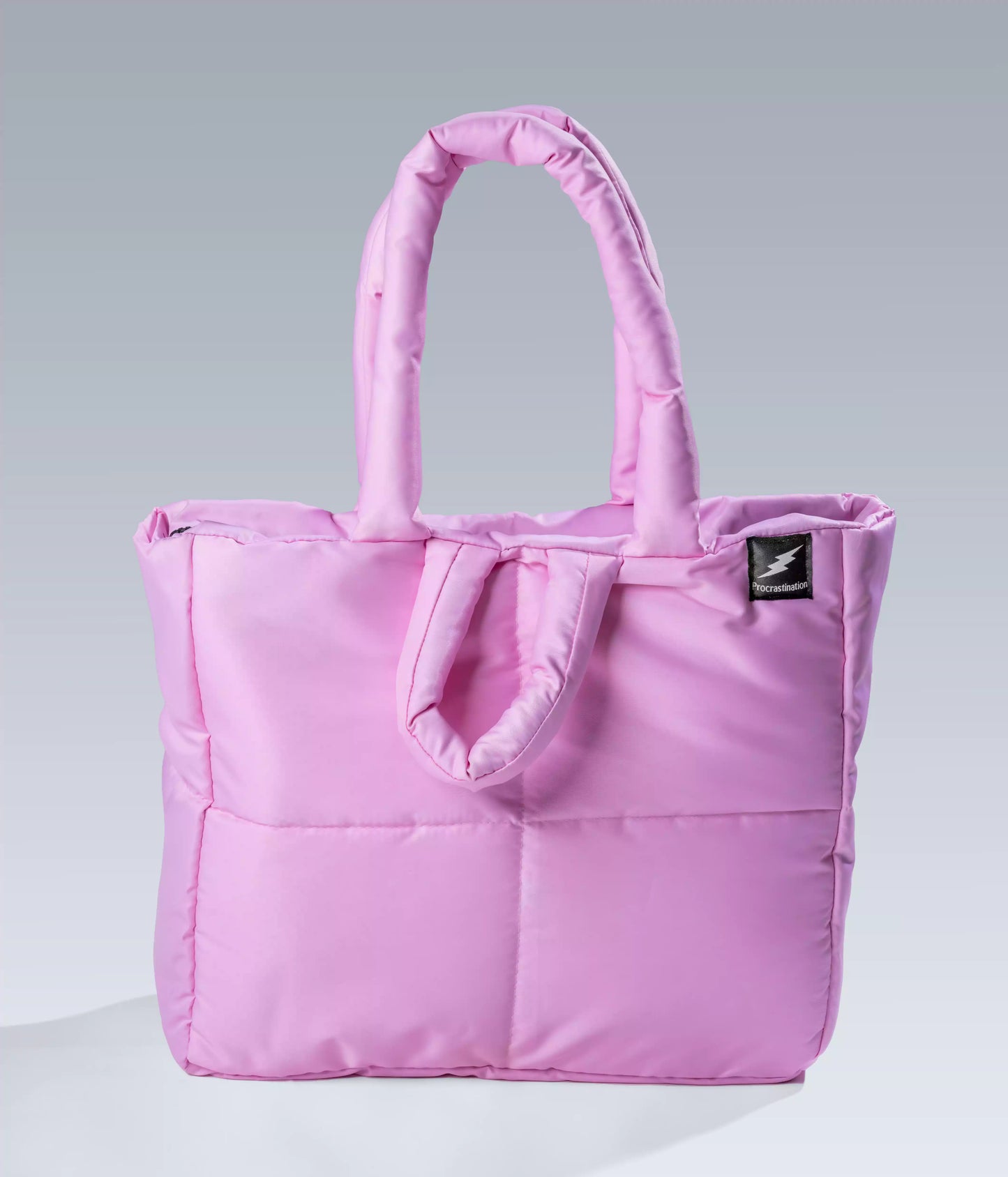 Pink Quilted puffer Tote Bag