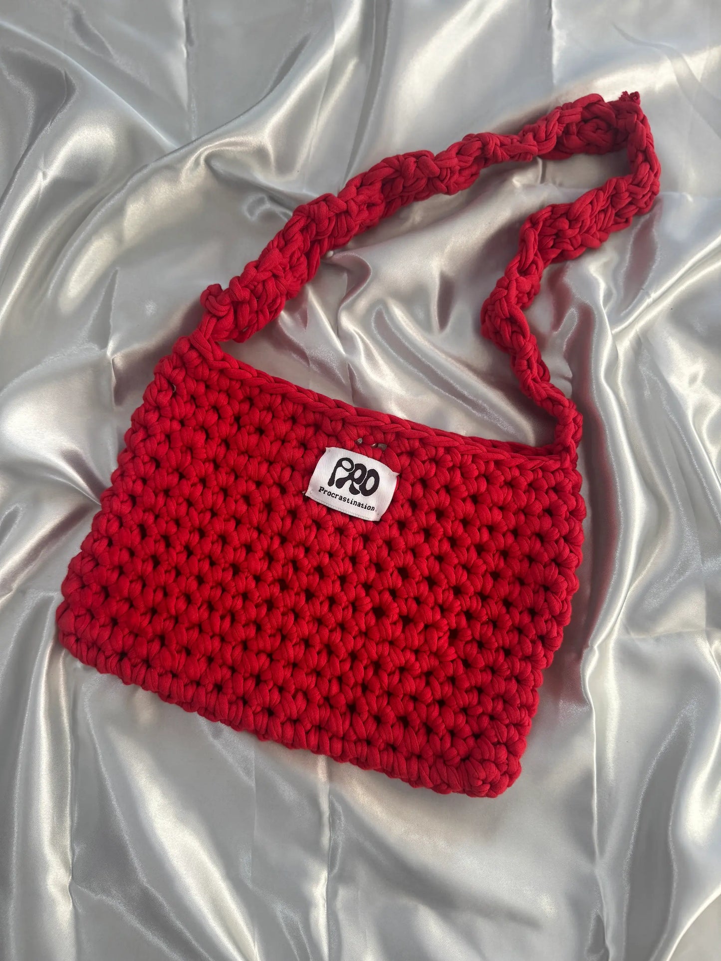 Crochet crossbody bag - Red