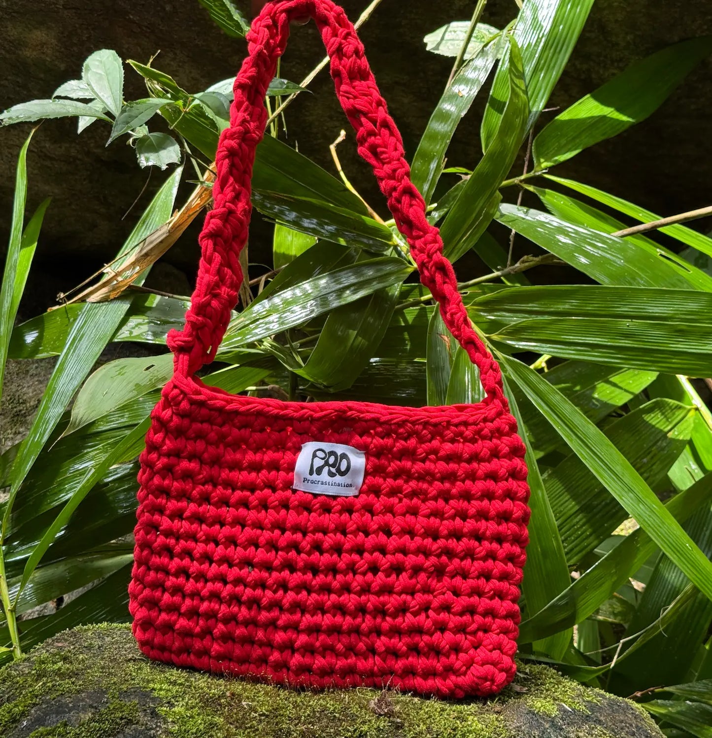 Crochet crossbody bag - Red
