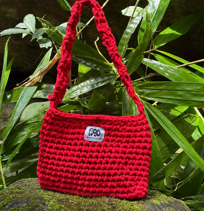 Crochet crossbody bag - Red