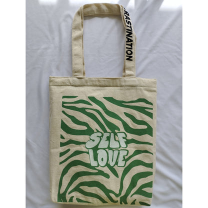 White Self Love Tote Bag