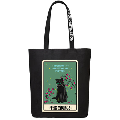 taurus black tote bag