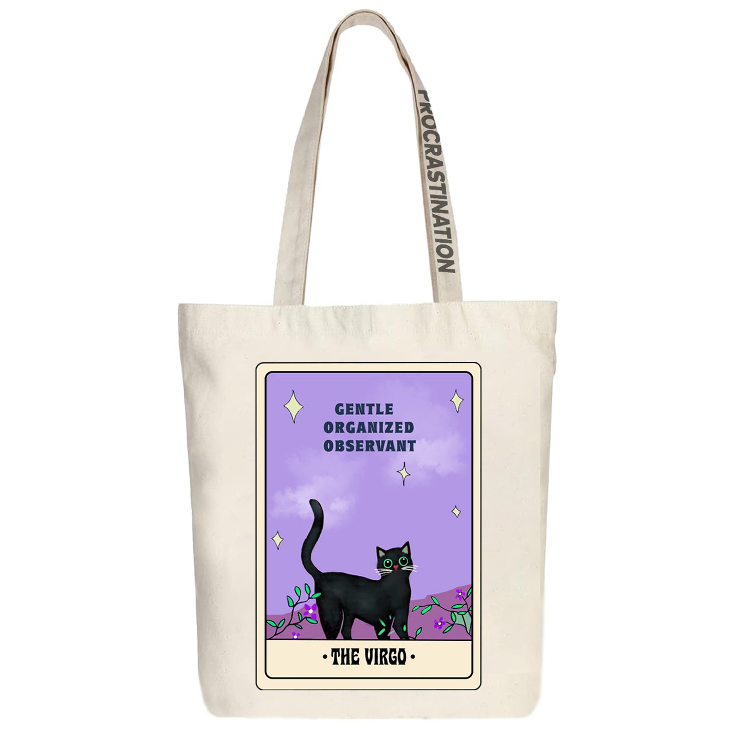 virgo white tote bag