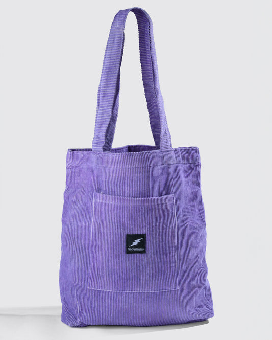 Violet Corduroy Tote Bag